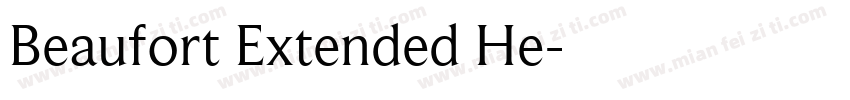 Beaufort Extended He字体转换